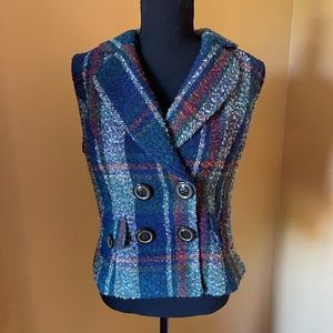 CAbi plaid wool vest